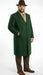 Men’s Hunter Green Full-Length Wool Overcoat – Classic Winter Dress Coat for Formal and Everyday Wear