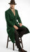 Men’s Hunter Green Full-Length Wool Overcoat – Classic Winter Dress Coat for Formal and Everyday Wear