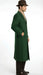 Men’s Hunter Green Full-Length Wool Overcoat – Classic Winter Dress Coat for Formal and Everyday Wear
