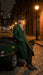 Men’s Hunter Green Full-Length Wool Overcoat – Classic Winter Dress Coat for Formal and Everyday Wear