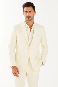 Men's Ivory Cream Off White Two Button Cheap Priced Blazer