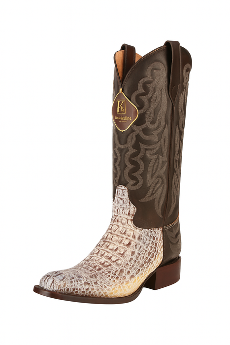 Mens King Exotic Caiman Hornback Cowboy Boots Natural (4980249)