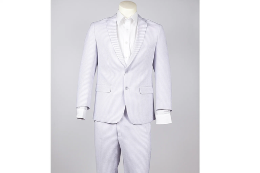 Men's Lavender ~ Lilac 2 Button Cheap Priced Designer Fashion Dress Casual Blazer For Men On Sale seersucker ~ sear sucker Suit Blazer & Pants