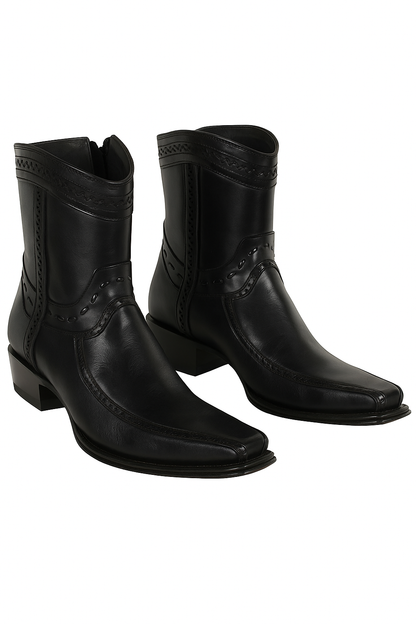 Men's Los Altos Genuine Leather European Toe Short Boots 76BF38 - Image 5