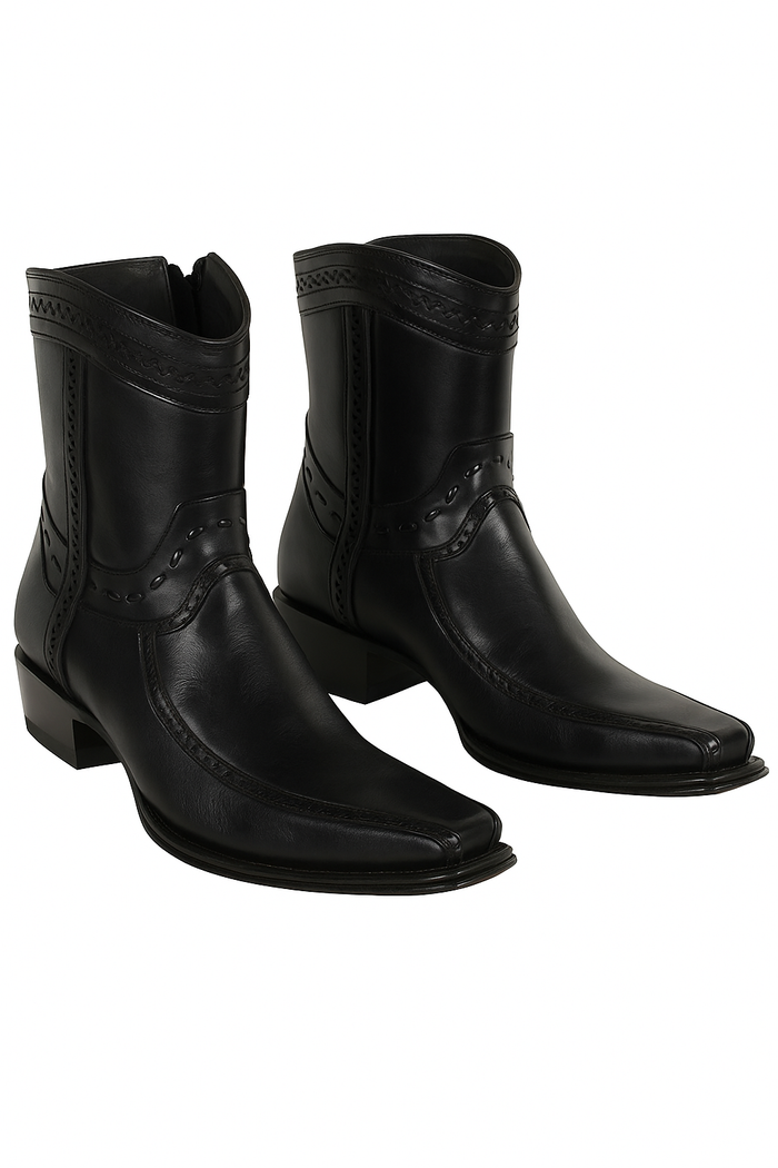 Men's Los Altos Genuine Leather European Toe Short Boots 76BF38 - Image 5