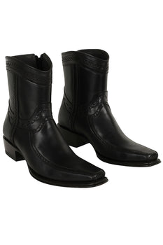 Men's Los Altos Genuine Leather European Toe Short Boots 76BF38 - Image 5
