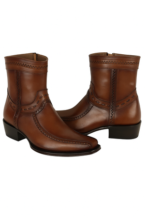 Men's Los Altos Genuine Leather European Toe Short Boots 76BF38 - Image 4