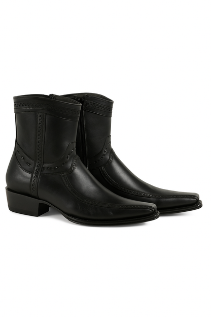 Men's Los Altos Genuine Leather European Toe Short Boots 76BF38 - Image 6