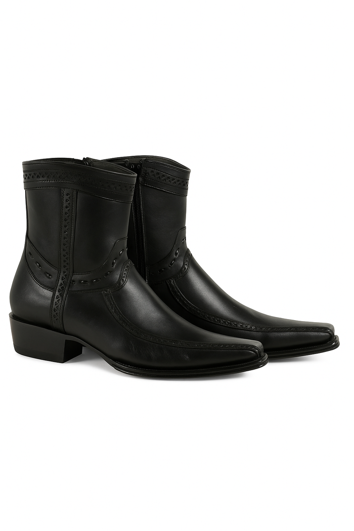 Men's Los Altos Genuine Leather European Toe Short Boots 76BF38 - Image 6