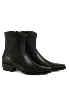 Men's Los Altos Genuine Leather European Toe Short Boots 76BF38 - Image 6