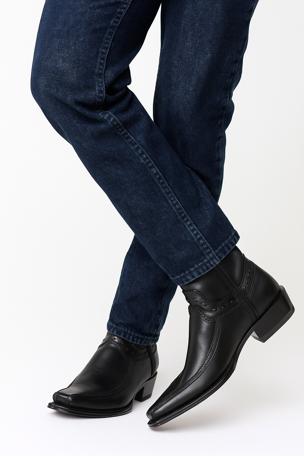 Men's Los Altos Genuine Leather European Toe Short Boots 76BF38 - Image 8