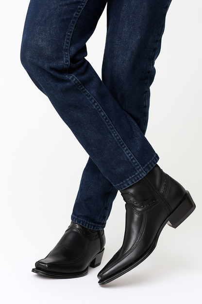 Men's Los Altos Genuine Leather European Toe Short Boots 76BF38 - Image 8
