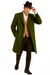 Men's Dress Coat Olive Green Overcoat 3 Button Style Wool  Winter Men's Topcoat Sale