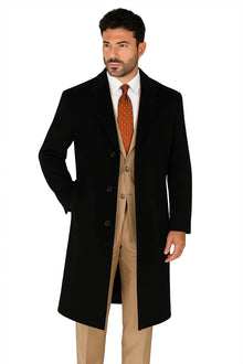 Full Or 3/4 Length (2 Options) Men's Overcoat Wool 3 Buttons High Quality Super 150'S Fabric Men's Dress Long Coats Available In 20 Colors