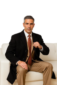  Men's Overcoat Wool 3 Buttons