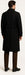 Men's  Peak Lapel Diamond Duster Overcoat Black