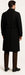 Men's  Peak Lapel Diamond Duster Overcoat Black