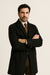 Men's  Peak Lapel Diamond Duster Overcoat Black