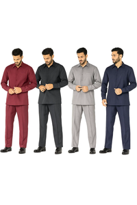 Men's Plain Long Sleeve Casual Walking Suit