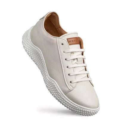 Mens Exotic Sneakers - Alligator Sneakers By Brand in Color White Leather