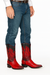 Los Altos Boots Caiman Tail Red Pointed Toe Cowboy Boots
