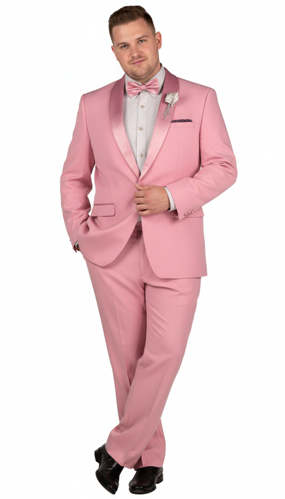 Men’s Rose Pink Tuxedo Suit
