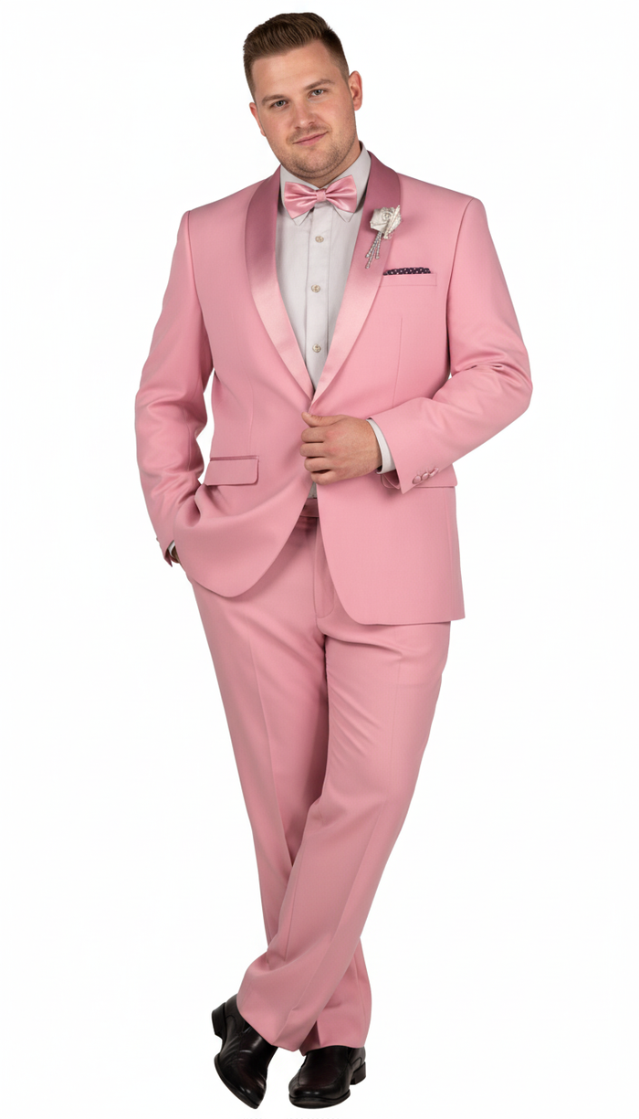 Men’s Rose Pink Tuxedo Suit