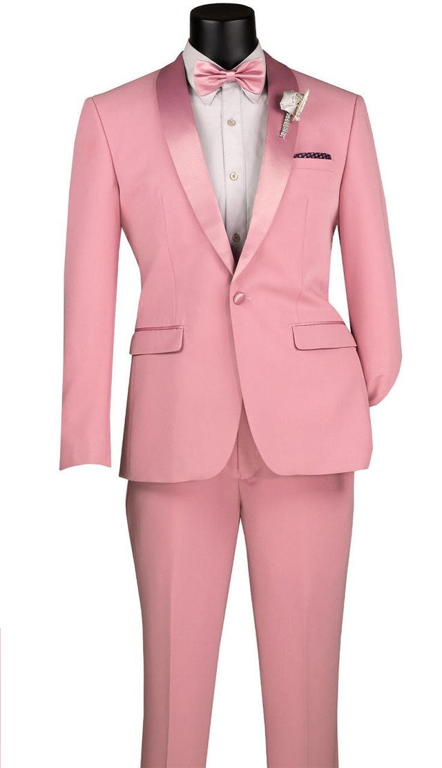 Men’s Rose Pink Tuxedo Suit