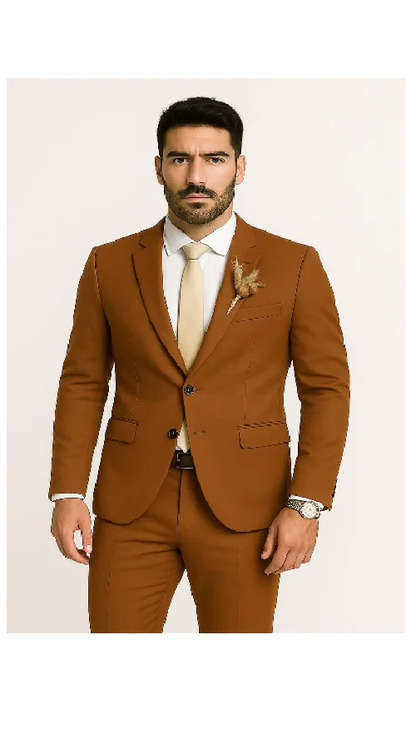 Rust Groom Suit for Every Occasion Modern Fit