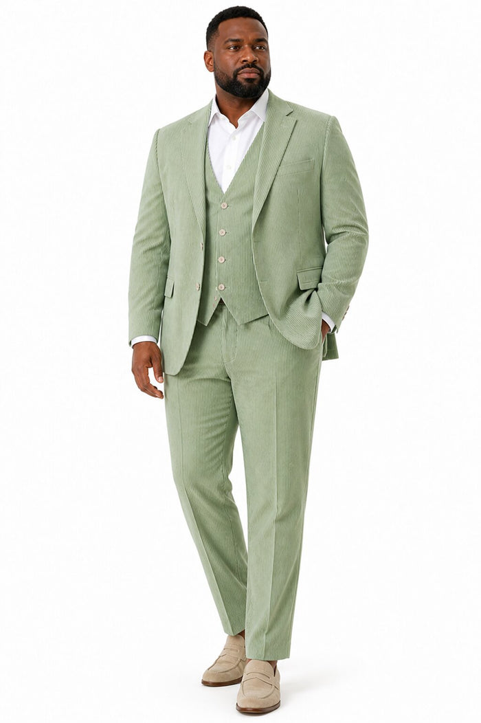Men's  Notch Label Orange Colour Summer Seersucker Fabric Jacket and Pants 3 Piece Suit