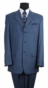 Men’s Saphire Steel Blue 3-Button Suit