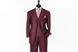 Men's Sharkskin Burgundy ~ Wine ~ Maroon Suit Cheap Priced Business Suits Clearance Sale