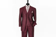 Men's Sharkskin Burgundy ~ Wine ~ Maroon Suit Cheap Priced Business Suits Clearance Sale