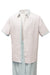 Men’s Sky Blue Two-Piece Short Sleeve Walking Suit Plus Matching Pants – Casual Summer Outfit