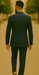 Men’s Slim Fit 100% Wool Suit by Rossiman Rossi – Peak Lapel Jacket & Plum Tapered Pants