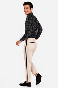 Men's Tuxedo Pants Flat Front Pants Ivory