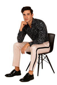 Men's Tuxedo Pants Flat Front Pants Ivory