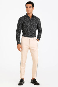 Men's Tuxedo Pants Flat Front Pants Ivory