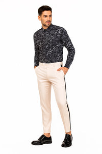 Men's Tuxedo Pants Flat Front Pants Ivory Ivory