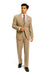 Men's Two Button Slim Cut Fitted Light Tan ~ Beige Cheap Priced Business Suits Clearance Sale