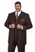 Men’s Vintage Brown Pinstripe 3-Piece Gangster Suit