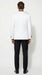 Men’s White Double Breasted Blazer Tuxedo Dinner Jacket with Black Satin Lapel White and Black Color