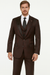 Men's  Black ~ Red Two Button Vest  Suit