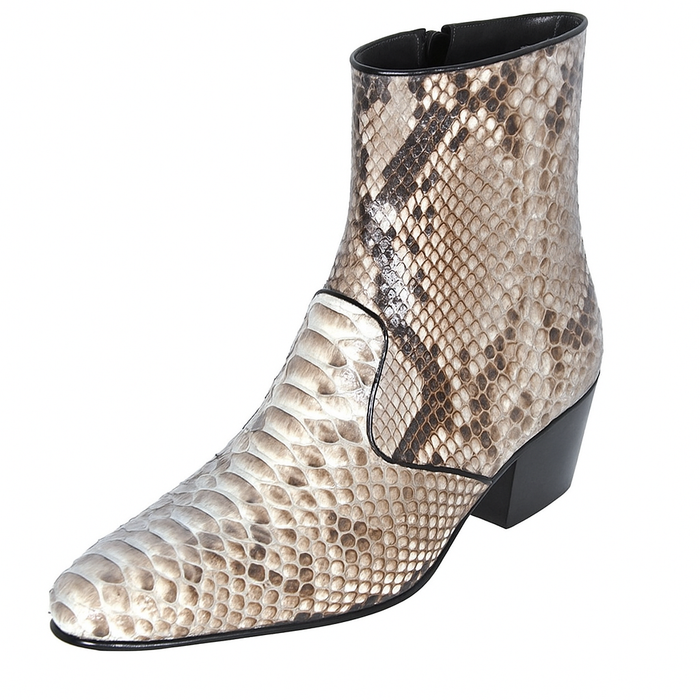 Mens Python Snakeskin Ankle Boots
