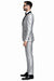 Men'S Shiny Sharkskin Tuxedo Silver Gray ~ Light Grey Black Lapel Two Toned Vested Tuxedo - Mens Grey And Black Tuxedo Wedding - Charcoal Grey Tuxedo