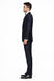 Indigo Shiny Tuxedo Vested Suit - Sateen Sharkskin Fabric Groom Suit