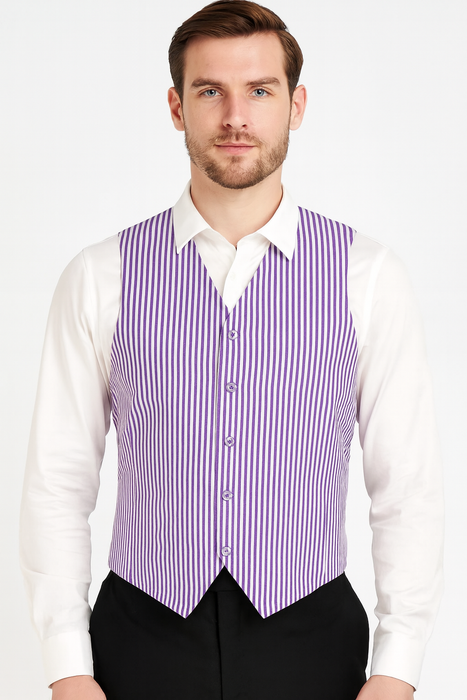 Men's Dark Navy Blue and White Stripe ~ Pinstripe Seersucker Sear sucker suit Vest Set