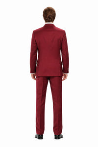 Ron Burgundy Suit - Light Burgundy Color Vested Suit