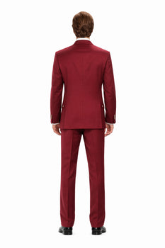 Ron Burgundy Suit - Light Burgundy Color Vested Suit