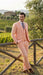 Men’s Light Peach 3 Piece Suit Set with Vest, Prom Wedding Dress Suit